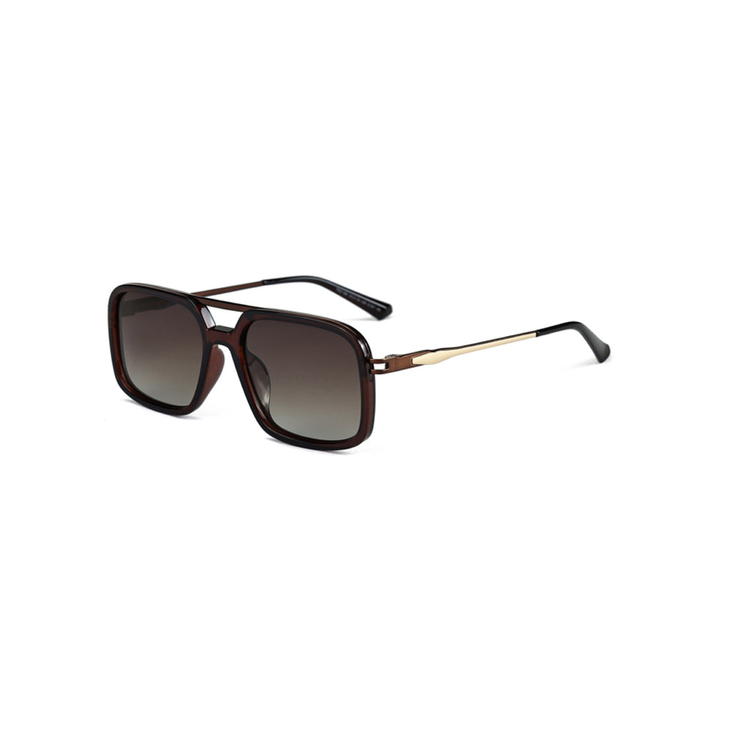 Aviator Matte Brown Sunglasses