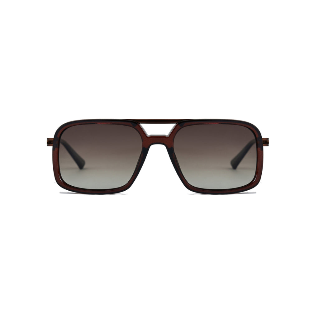 Aviator Matte Brown Sunglasses